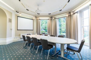 Board Room set up in Meeting Room at Sedgebrook Hall